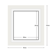 DIAMOND DOTZ - Aperture:28 X 39Cm White/Whiteinside frame:45 x 55cm