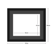 Diamond Dotz N3Dotz Frame With Mat 46X41Cm Aperture - timber frame 53 x 58cm black