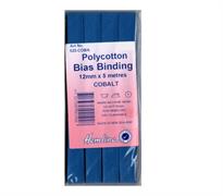 Polycotton Bias Binding - Cobalt 12mm X 5m