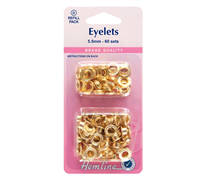 Eyelets Refill Pack 60pcs - 5.5mm Gold