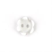 HEMLINE BUTTONS - Flat Flower Button - white 10mm