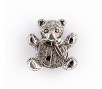 Fashion buttons - Novelty/Bear/36/Silver 22mm Shank