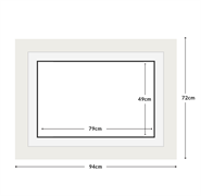 DIAMOND DOTZ - Aperture:79 X 49Cm White/White