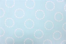 Riley Blake Printed Cotton - Daisy Rings Aqua 112cm