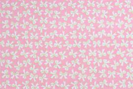 Riley Blake Printed Cotton - Bouncing Bows Pink 112cm