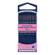 HEMLINE HANGSELL - Hand Needle - Embroidery Crewel 16 Pack - size 9 - gold eye