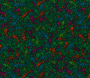 Flannelette Fern Print - Bottle Green