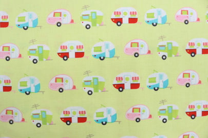 Riley Blake Printed Cotton - Glamping Green 112cm