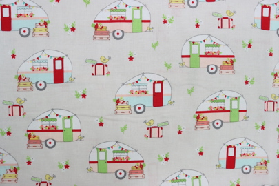 Riley Blake Printed Cotton - Cute Caravans Gray 112cm