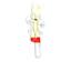 Quilt Hook – 7.5in wire – White – Butterfly scroll.