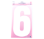 Iron on Number EXTRA LARGE 30cm - White 6