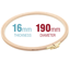 Embroidery Hoop - Wooden Screwed 16mm beechwood 7.5"/190mm