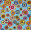 French Terry Jersey Fabric - Druck 160cm - Blue Mandalas