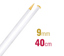 Addi Knitting Needle 40Cm X 9.00Mm - champagne/gold glitter