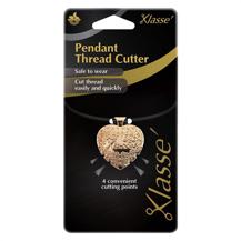 KLASSE SCISSORS - Scissors Pendant Thread Cutter - heart shape - bronze
