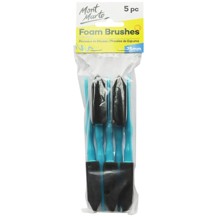 Mont Marte - Foam Hobby Brush 25mm 5pc Poly Bag