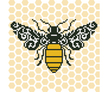 Diamond Art - Bee - 22 x 22cm