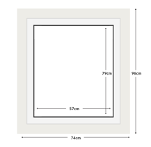 Diamond Dotz Frame With Mat 57X79Cm Aperture - timber frame 74 x 96cm white