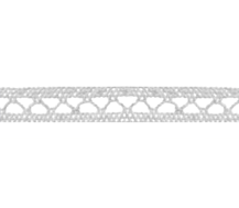 Bowtique Cotton Lace Ribbon 8mm x 5m White