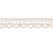 Bowtique Cotton Lace Ribbon 10mm x 5m White