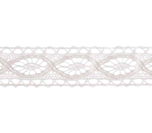 Bowtique Cotton Lace Ribbon 20mm x 5m White