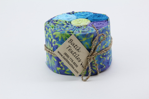 Batik Fabric 9-Piece Bundle - Blue