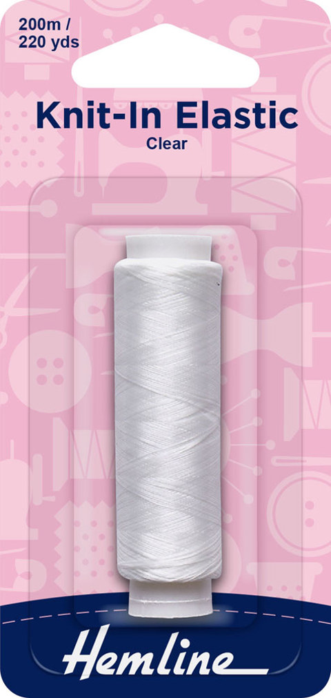 HEMLINE HANGSELL - Elastic Knit In 200m - clear