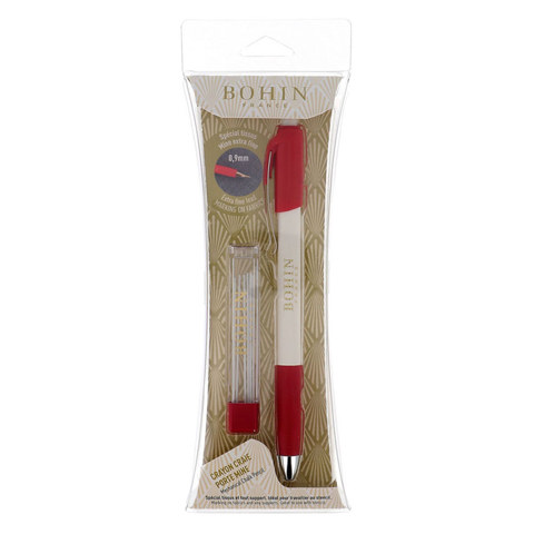 BOHIN - Fine Chalk Pencil - 0.9mm plus refill (white)