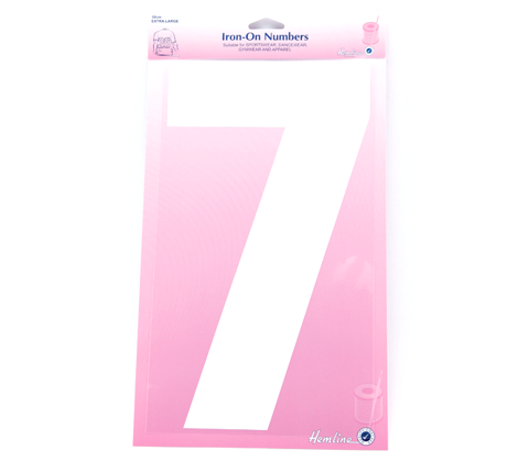 Iron on Number EXTRA LARGE 30cm - White 7
