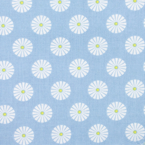 Fabric Gutermann X Birch Summer Loft Daisy 110cm X 10Mt 100% Co Dusty Blue-75