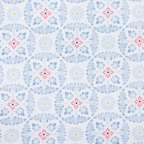 Fabric Gutermann X Birch Summer Loft Medallion 110cm X 10Mt 100% Co Dusty Blue-75