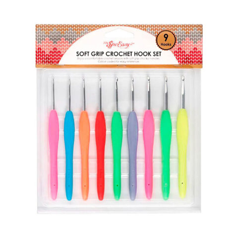 Sew Easy - Crochet Hook Set Soft Grip - 9 hooks