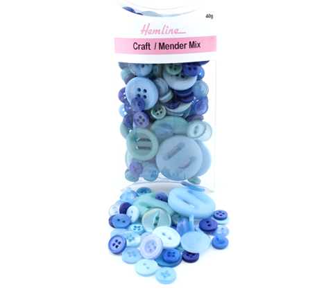 Buttons - Bulk pack - Assorted Navy Designs and  Sizes