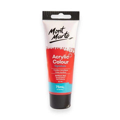 Mont Marte - Acrylic Colour Paint 75ml - Brilliant Red