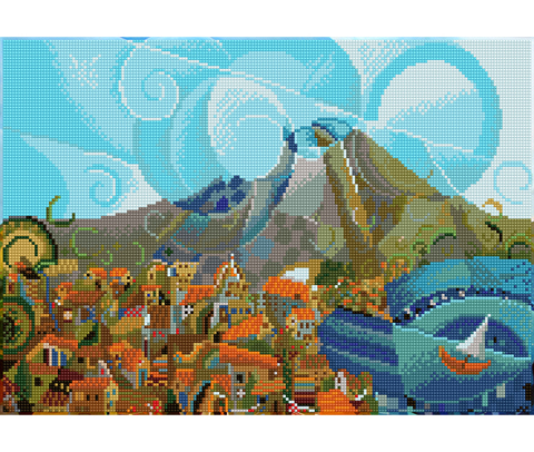 DIAMOND DOTZ - Mount Vesuvius - 37.00 x 52.00cm