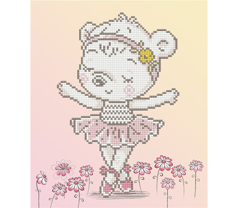 DIAMOND DOTZ - Ballet Bear - 40 x 40cm (15.7  x 15.7 )