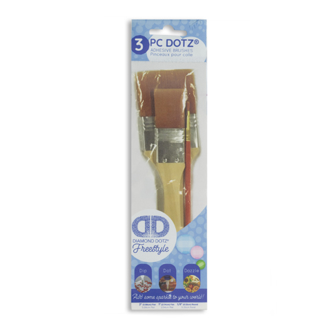 DIAMOND DOTZ - Dotz Delux Brush Pack - pack of 3 brushes