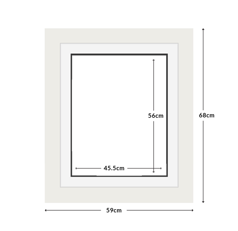 DIAMOND DOTZ - Aperture:45.5 X 56.0Cm White/White