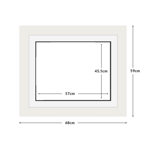 DIAMOND DOTZ - Aperture:57 X 45.5Cm White/White