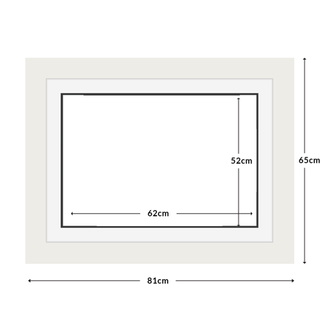 DIAMOND DOTZ - Aperture:62 X 52Cm White/White