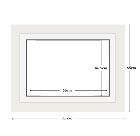 DIAMOND DOTZ - Aperture:66 X 46.5Cm White/White