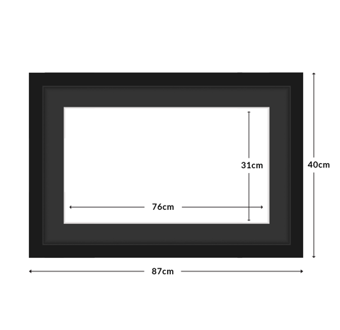 DIAMOND DOTZ - Aperture:76 X 31Cm Black/Black