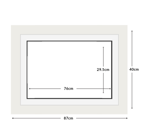 DIAMOND DOTZ - Aperture:76 X 29.5Cm White/White
