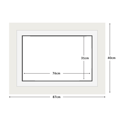 DIAMOND DOTZ - Aperture:76 X 31Cm White/White