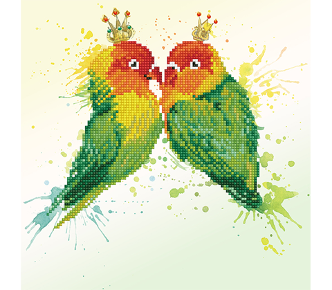 DIAMOND DOTZ - Love Birds - 32 x 32cm (12.5 x 12.5in)
