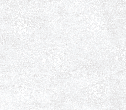 Vintage Bouquet - Quilt Backing Fabric - White