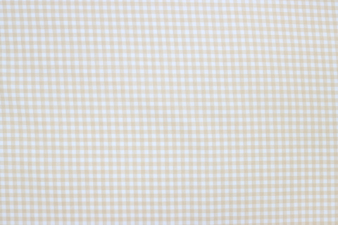 Riley Blake Printed Cotton - Gingham Tan 112cm