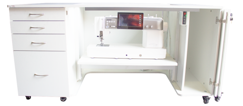 Horn - Tasman Electric Lift Sewing Cabinet/Table for Large Machines (Flat Packed)