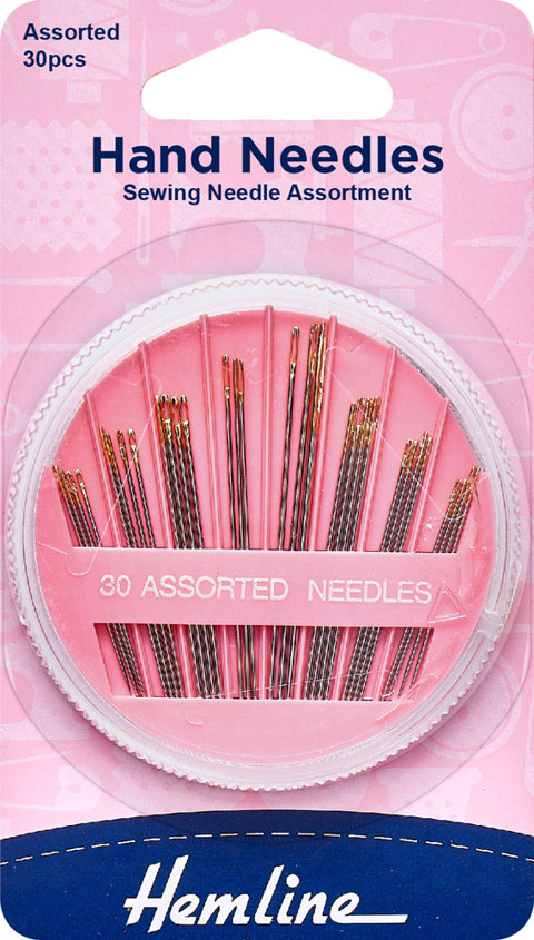 HEMLINE HANGSELL - Hand Needle - Sewing Compact 30 Pack - assorted sizes