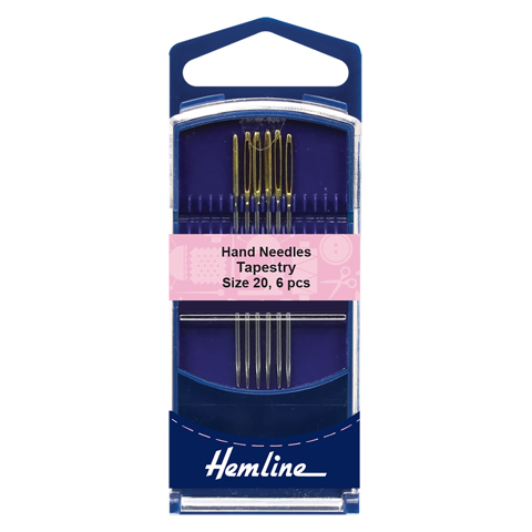 HEMLINE HANGSELL - Hand Needle - Tapestry 6 Pack - size 20 - gold eye